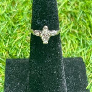 14k White Gold Engagement Ring
